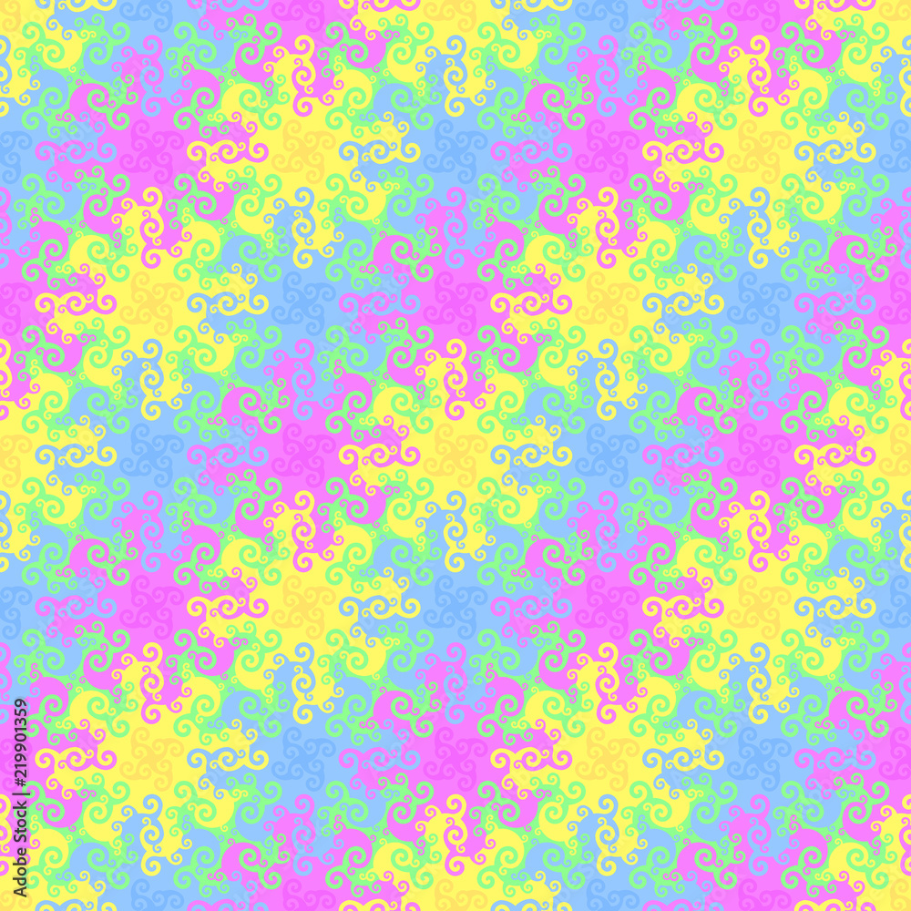 Colorful summer background with flowers. Seamless pattern.