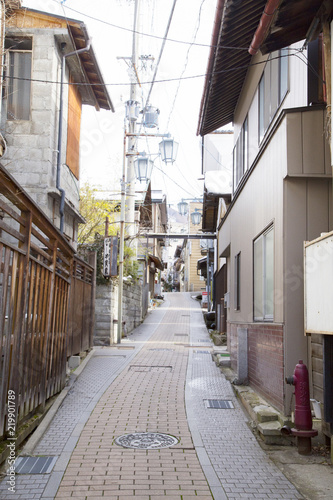 Fototapeta Naklejka Na Ścianę i Meble -  The old town of Shibu hot spring