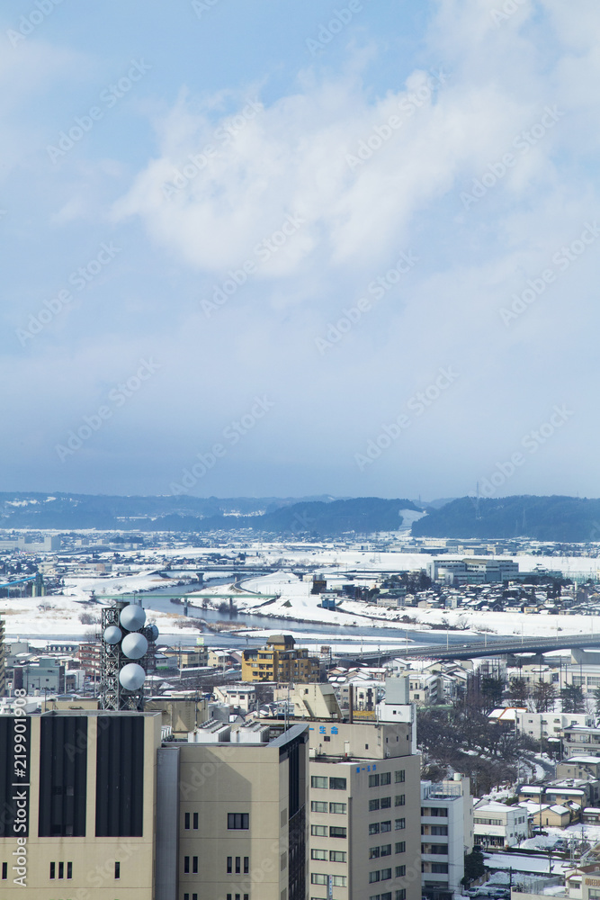 Φωτογραφία 富山市役所展望塔からの風景（西方向）