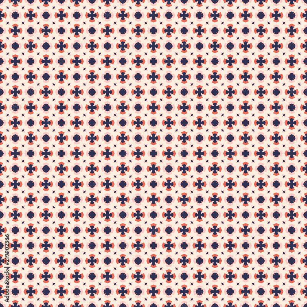 Retro geometric pattern in repeat. Fabric print. Seamless background, mosaic ornament, vintage style. Retro geometric pattern in repeat. Fabric print. Seamless background, mosaic ornament, vintage style.