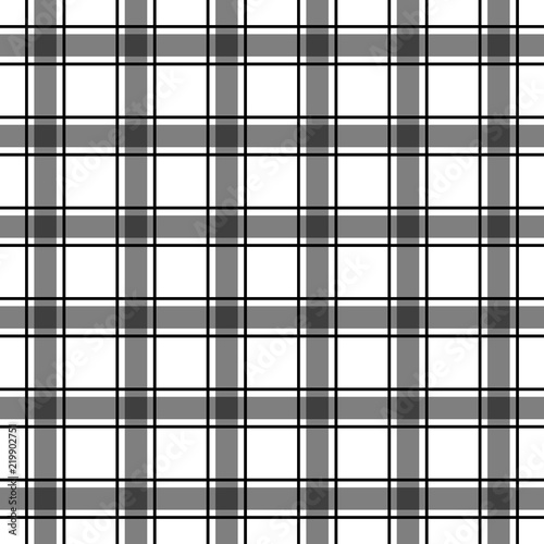 Seamless plaid, check pattern gray and white. Design for wallpaper, fabric, textile, paper. Simple background