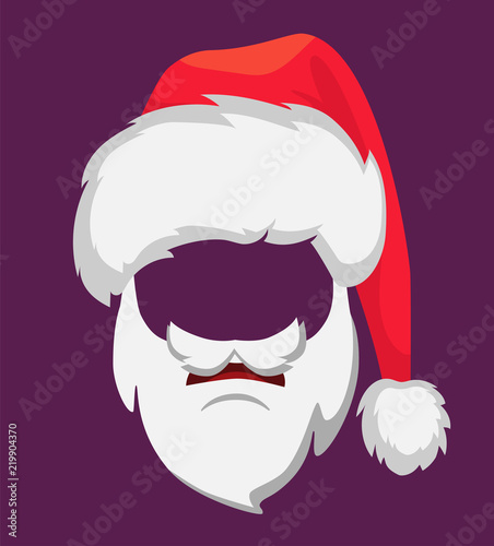 Santa Claus hat and beard