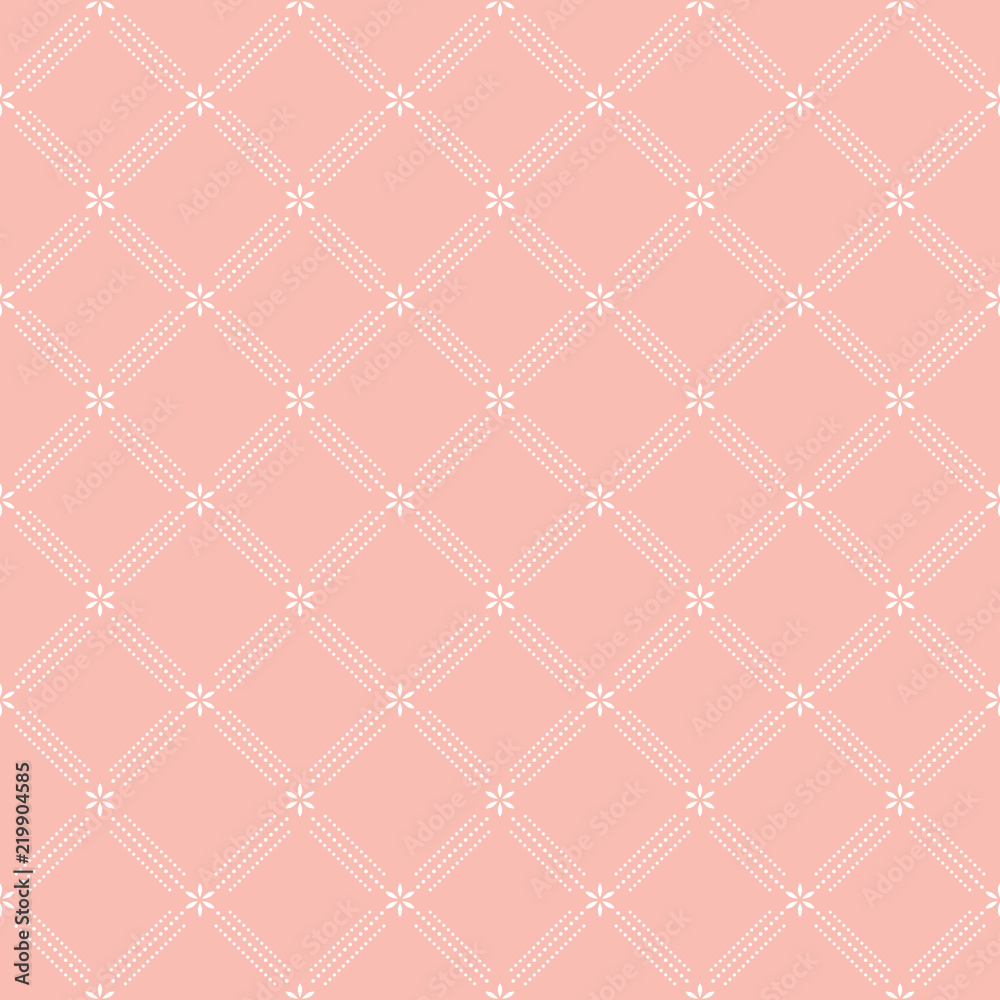 Geometric dotted dotted pink and white pattern. Seamless abstract modern texture for wallpapers and backgrounds Geometric dotted dotted pink and white pattern. Seamless abstract modern texture for wallpapers and backgrounds