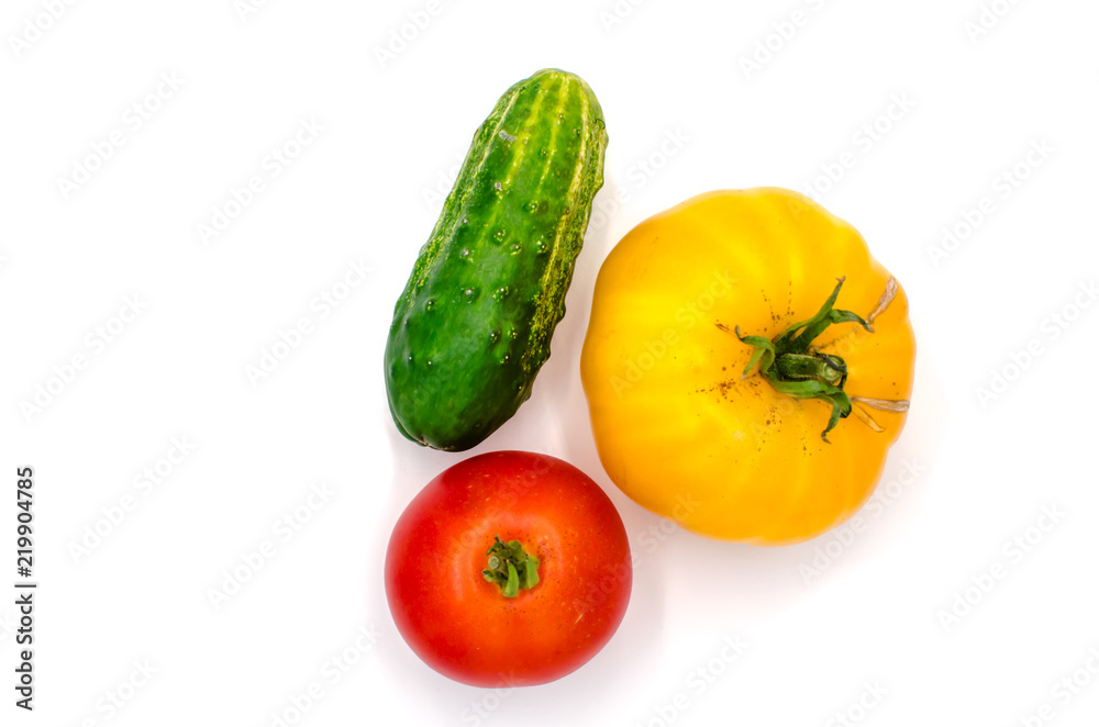 vegetables on a white background vegetables on a white background