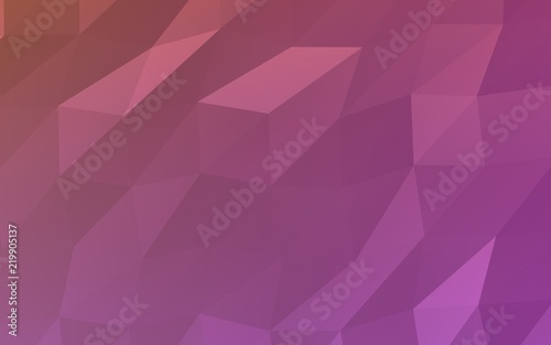 Abstract triangle geometrical pink background. Geometric origami style with gradient. 3D illustration