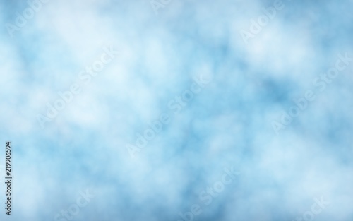 Background of abstract white color smoke isolated on blue color background. The wall of white fog. 3D illustration © Plastic man