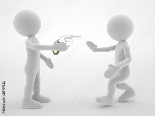 3d person with a gun
