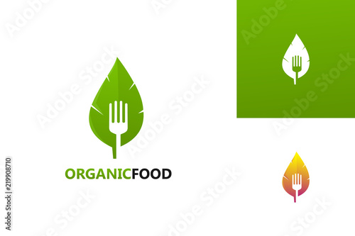 Organic Food Logo Template Design Vector, Emblem, Design Concept, Creative Symbol, Icon