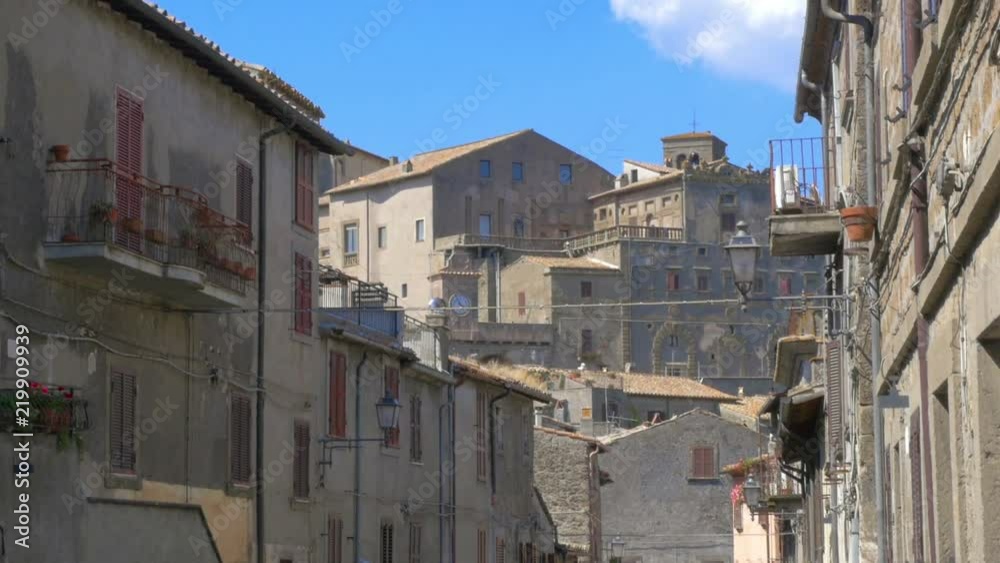 Panorama of the street from the middle town of Tuscany, Italy Panorama of the street from the middle town of Tuscany, Italy