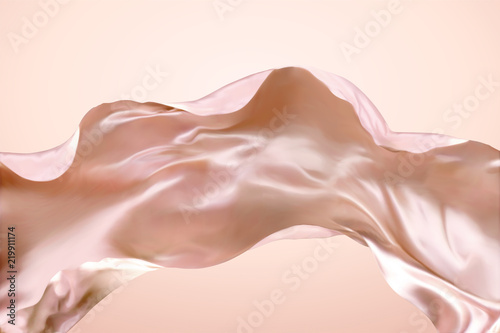 Flowing satin fabric