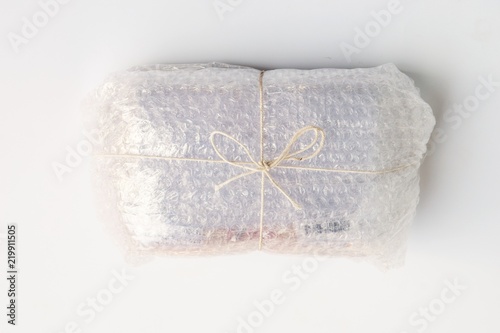 box wrap with bubble wrap, fragile shipping