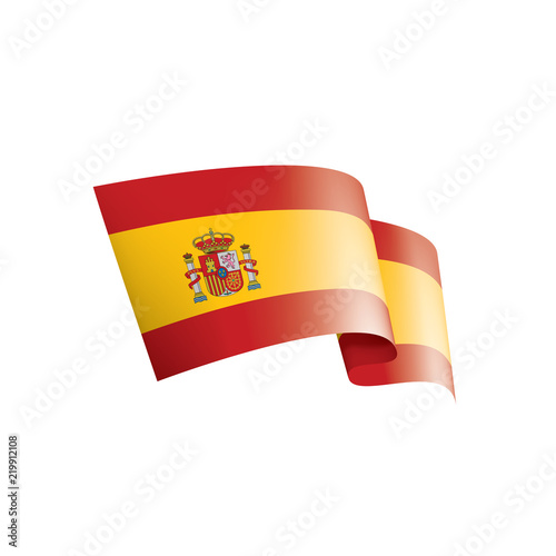 spain flag, vector illustration on a white background
