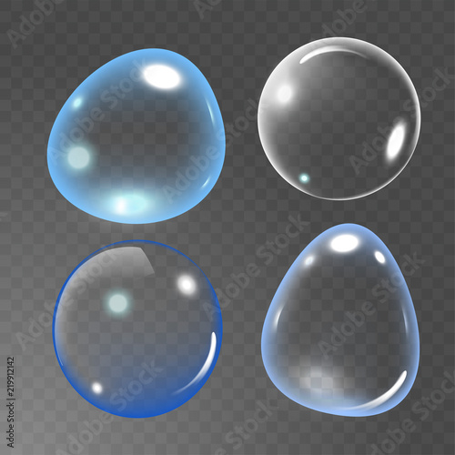 Bubbles under water vector illustration on transparent background
