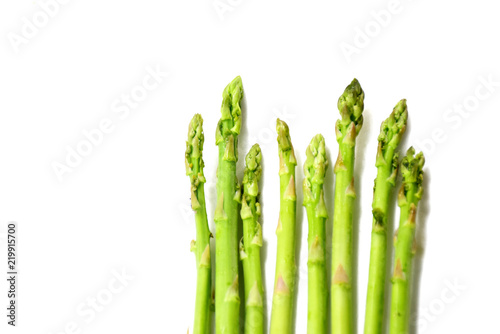 Asparagus on white background