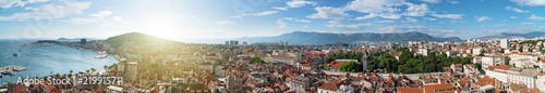 Panoramic view on the old town of Split, Croatia.