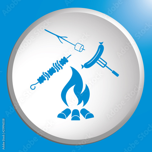 Grilled sausage, zephyr and  kebab icon