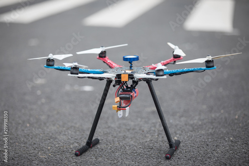 Professional drone ready to take off
