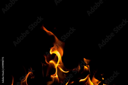 Abstract fire on black background 