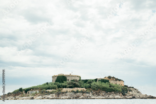 mamula fortes at island in montenegro photo