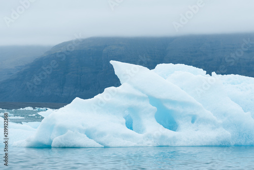 Iceberg in the glacial lagoon Jokulsarlon  Iceland