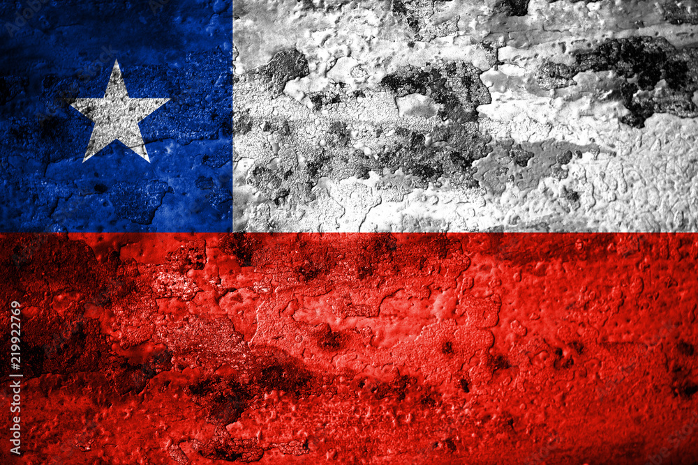 Old grunge Chile background flag
