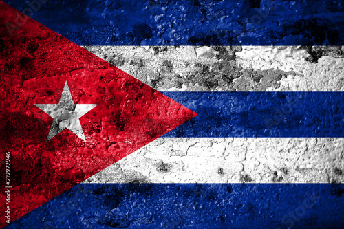 Old grunge Cuba background flag