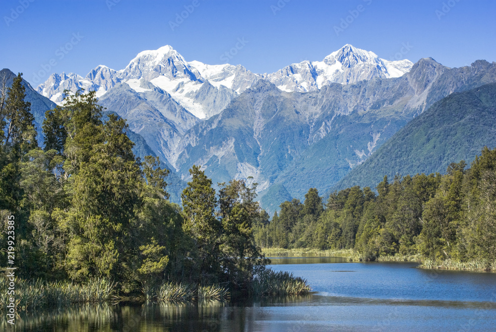 New Zealand Lake Matheson and Mount Cook