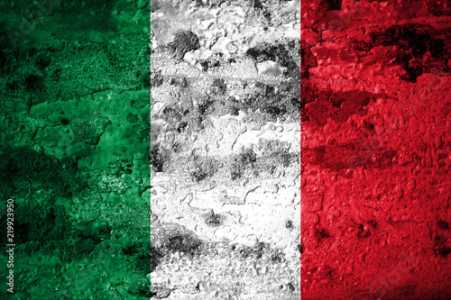 Old grunge Italy background flag