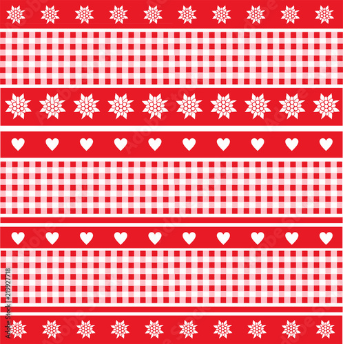 Bayerisches Muster mit Edelweiss