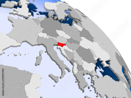 Slovenia in red on map