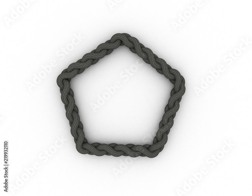 Braided frame in form of pe...