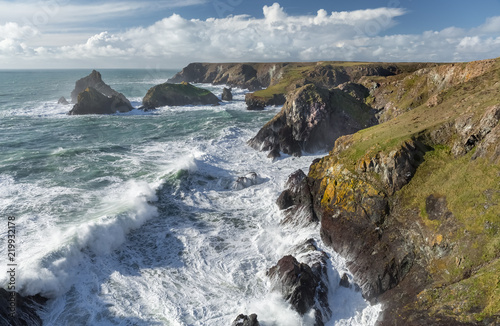 Stormy Coastline, Kynance Cove, Cornwall photo