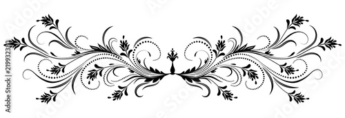Decorative floral ornament in retro style