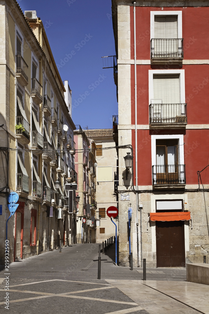 Old street in Alicante. Spain