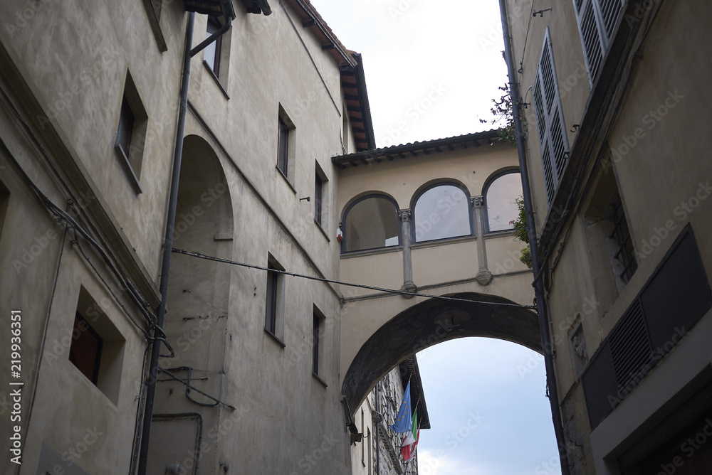 Citta di Castello, Italy - August 23, 2018 : View of Corso Cavour
