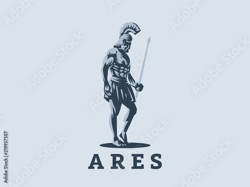God Ares or Mars with a spear.  photo