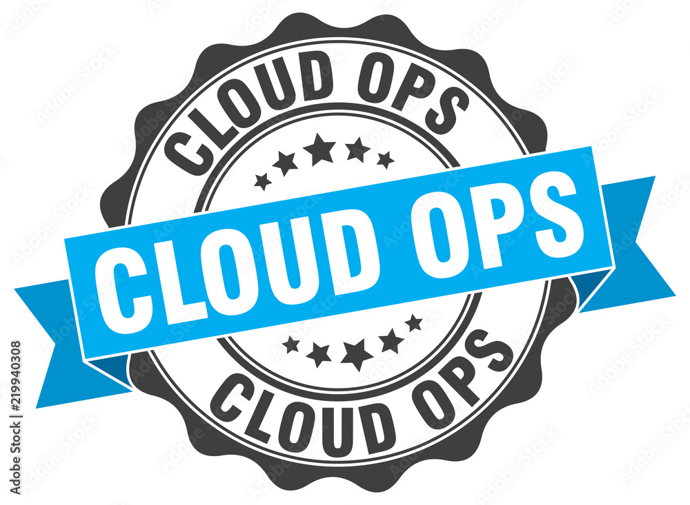 Obraz premium cloud ops stamp. sign. seal