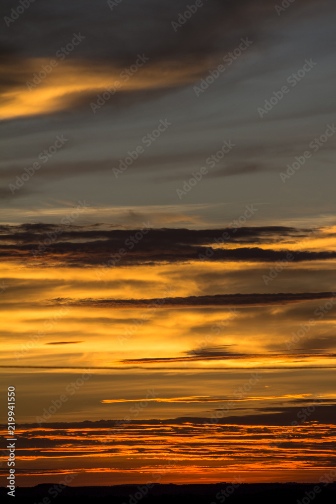 Red sky orange sunset sundown in Brazil