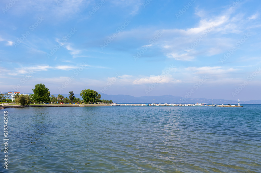 Picturesque scenery by the sea in Livanates, Greece