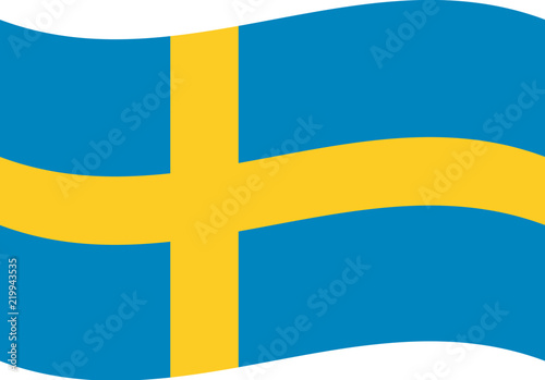 flag  sweden  on gray background vector illustration flat