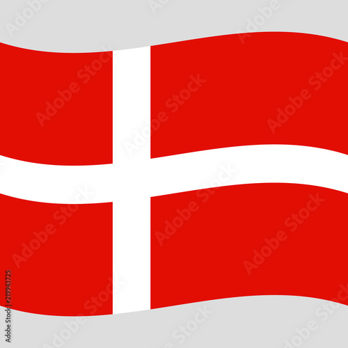flag  denmark on gray background vector illustration flat  photo