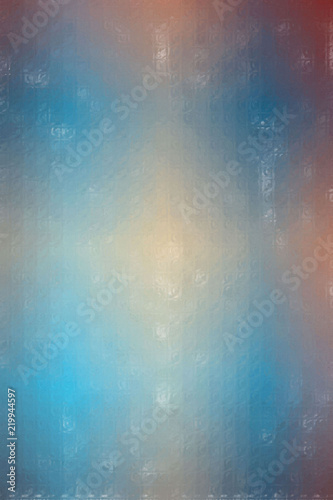 blue, red and vanilla colorful Mosaic through glass bricks vertical background illustration.