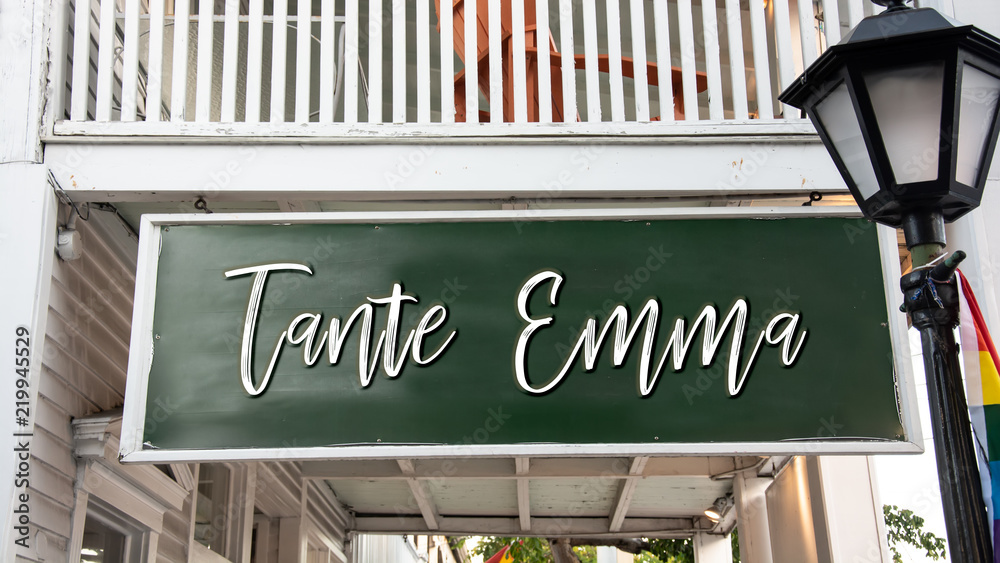 Obraz premium Schild 338 - Tante Emma