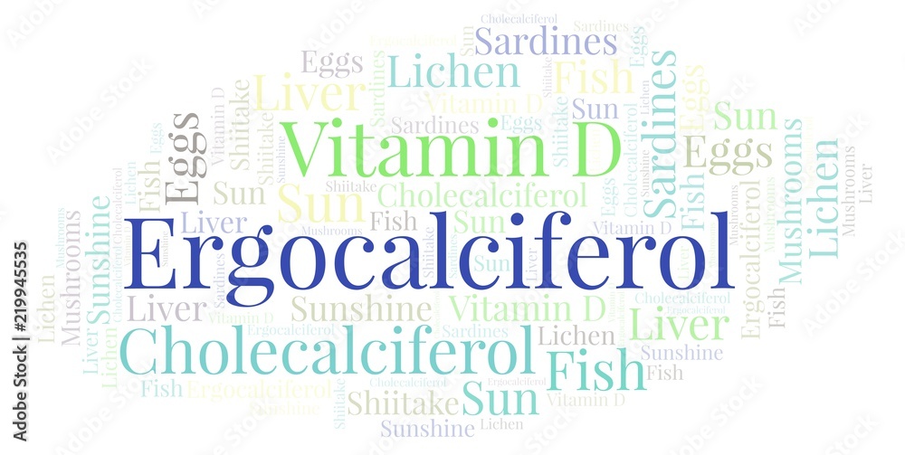Obraz premium Ergocalciferol word cloud.