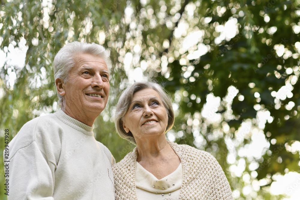 Close up portrait of elderly couple together Close up portrait of elderly couple together