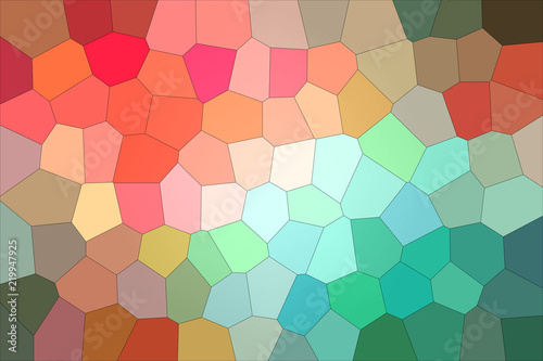Useful abstract illustration of red, blue and green bright Big hexagon. Lovely background for your needs.