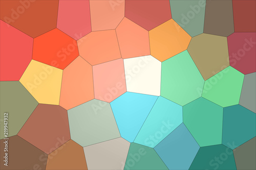 Good abstract illustration of red  blue and green bright Gigant hexagon. Lovely background for your project.