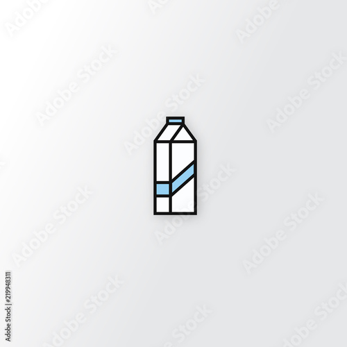 Milk pack line icon, outline vector sign, linear style pictogram isolated on grey. Symbol, logo illustration.