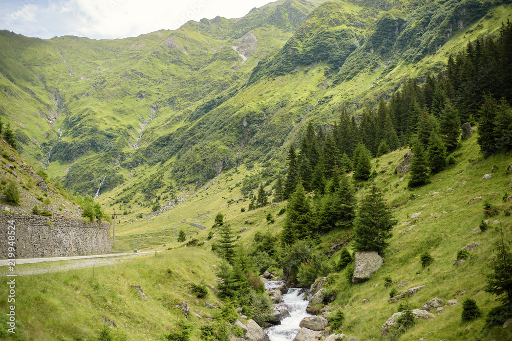 Fagaras mountains in a sunny day