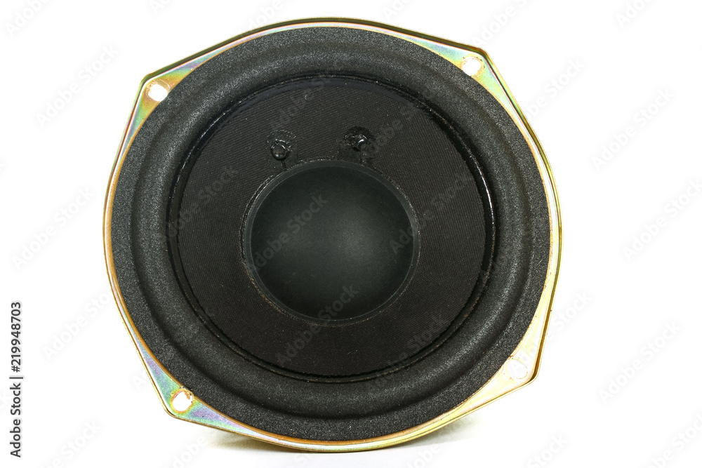 HI FI loudspeaker isolated on a white background HI FI loudspeaker isolated on a white background